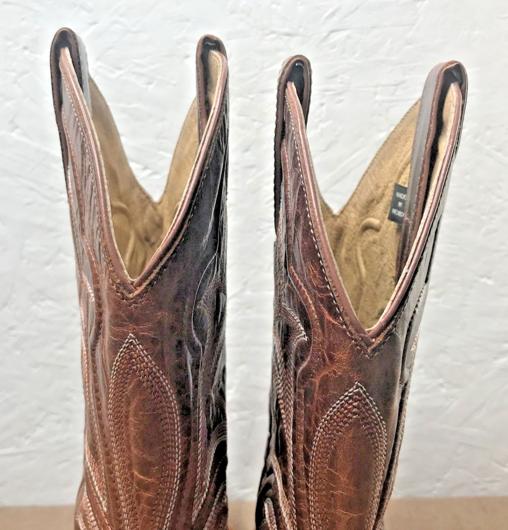*Read Justin Saddle Torino Women’s 8B Snip Toe Cowboy Boots Brown Leather L4300