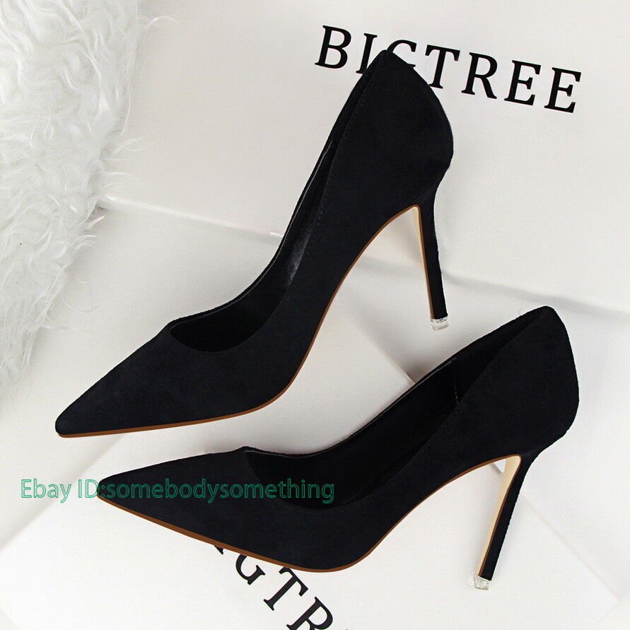 Women’s Pointed Toe Slip on Stiletto High Heeled Classic Party Wedding Pumps