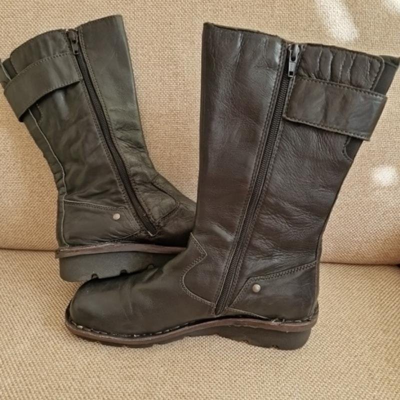 Women camel active boots black leather 39 #6VFE