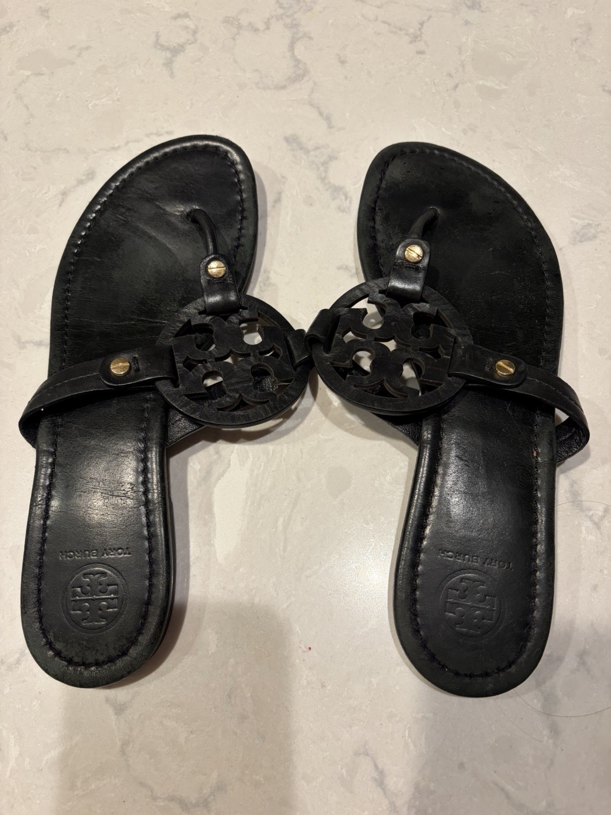 Tory Burch Women’s Miller Sandals Black size 8 Pre-owned