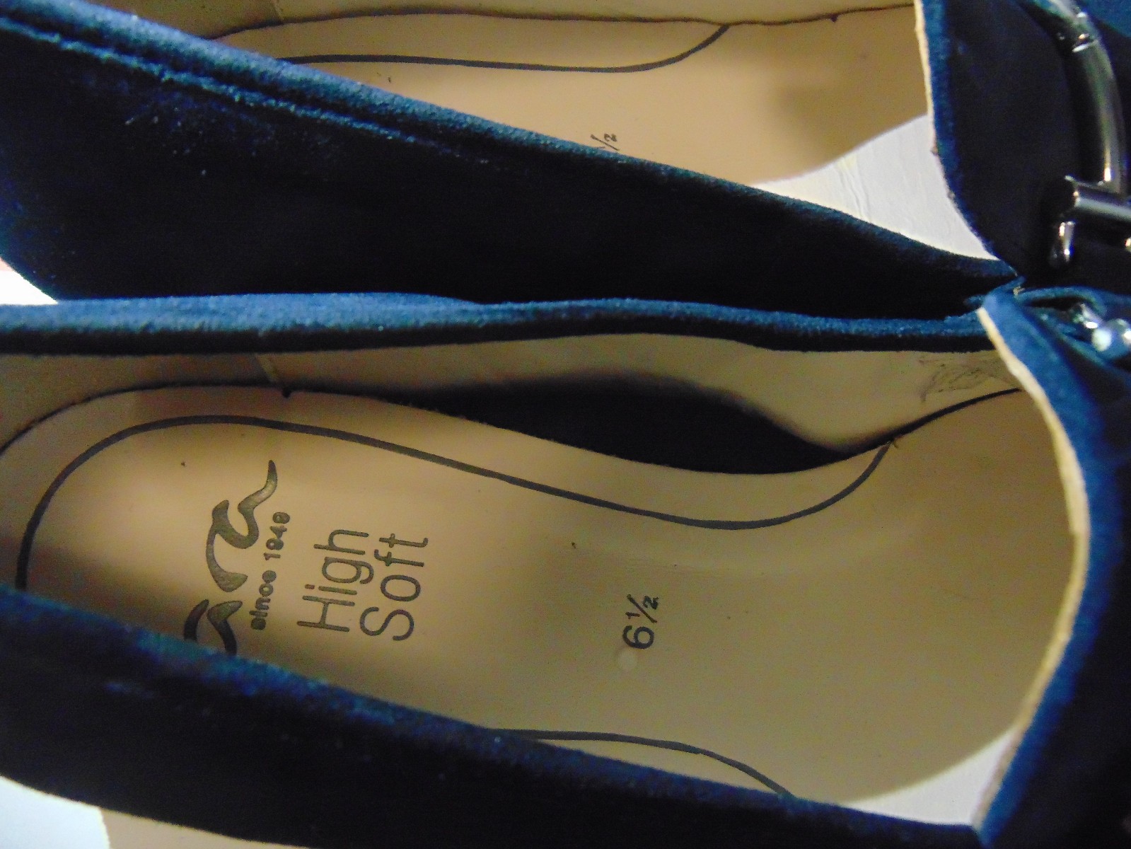 ara HIGH SOFT WOMENS BLUE SUEDE LEATHER SHOES LEATHER INSOLES ARCH SUPPORT~6.5