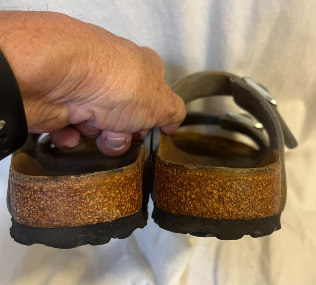 Birkenstock Arizona Shiny Glitter Silver Sandals Soft Footbed EU 36 US 5 5.5 N