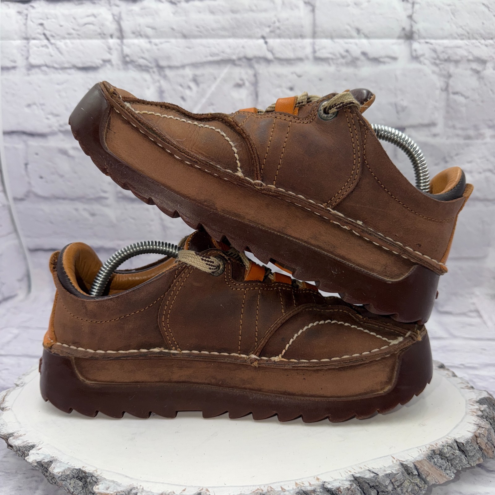 The ART Company Chunky Shoes Skyline 590 Y2K Sneakers Platform Leather Size 37