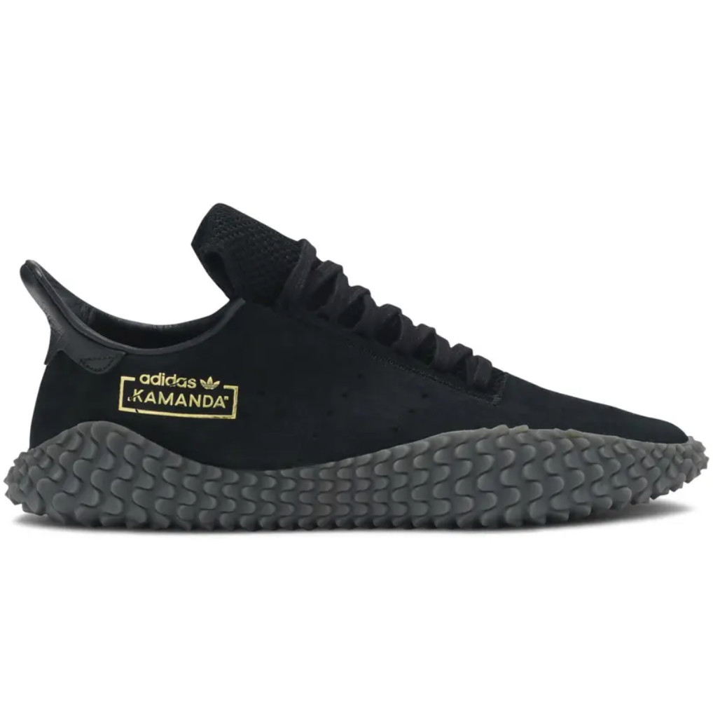 Adidas Kamanda Sneakers Triple Black Dark Gum Womens 7 Mens 6 EU 38 2/3