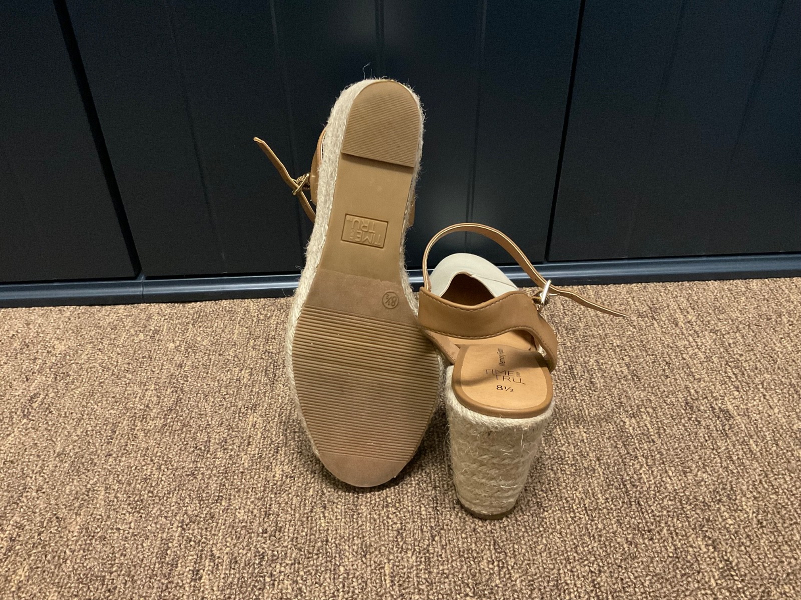 time and tru canvas espadrille wedge shoe