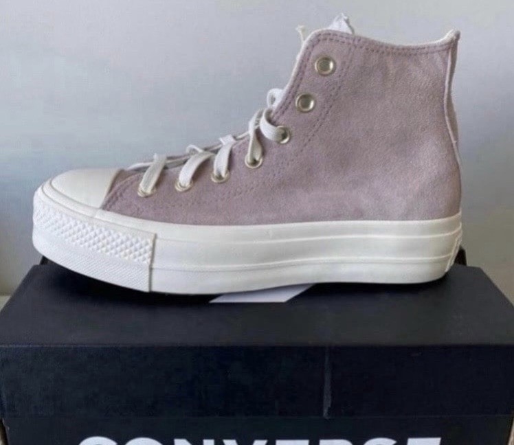 Converse Chuck Taylor All Star Lift Platform Hi Stone Mauve Canvas A03728C