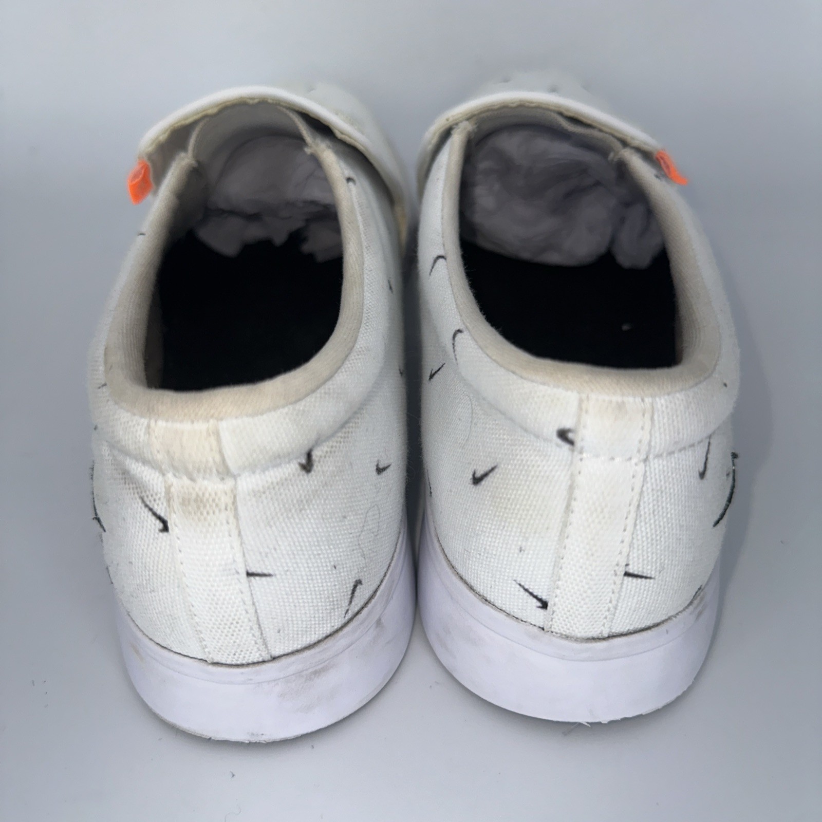 Nike Court Royale AC Slip On Swoosh Print Women’s Size 10 White Boating Golfing