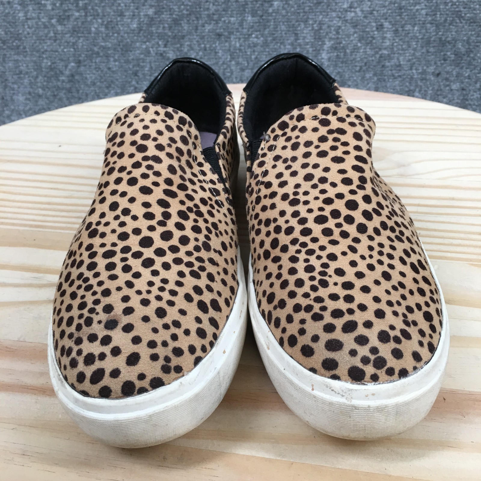 Dr. Scholls Wink Slip On Sneaker Shoes Womens 8 M Leopard Low Top Casual Brown