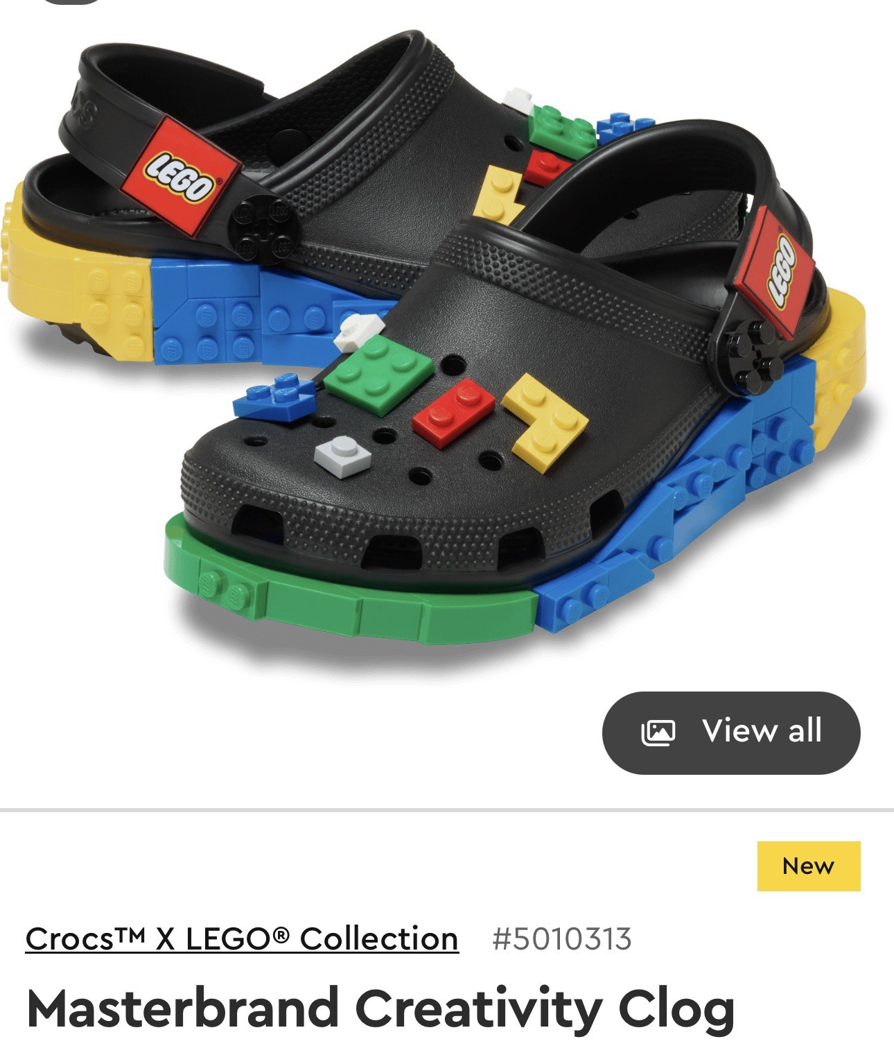 Crocs LEGO Masterbrand Clog Unisex Size Men’s 8 Women’s 10 Black United States