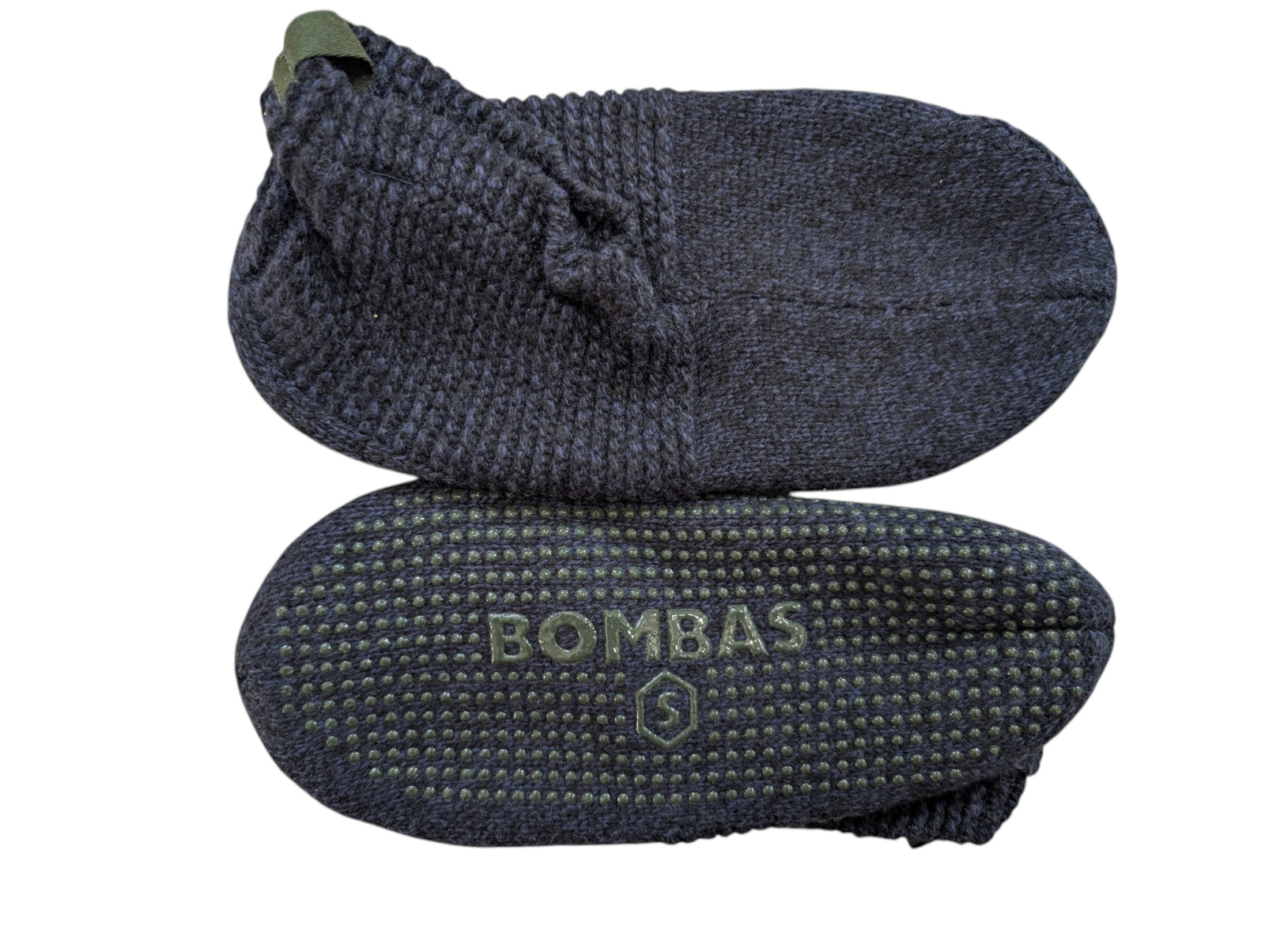 Bombas Gripper Slipper Lined Womens Small S Black Blue US W 7-8.5 Unisex Multi