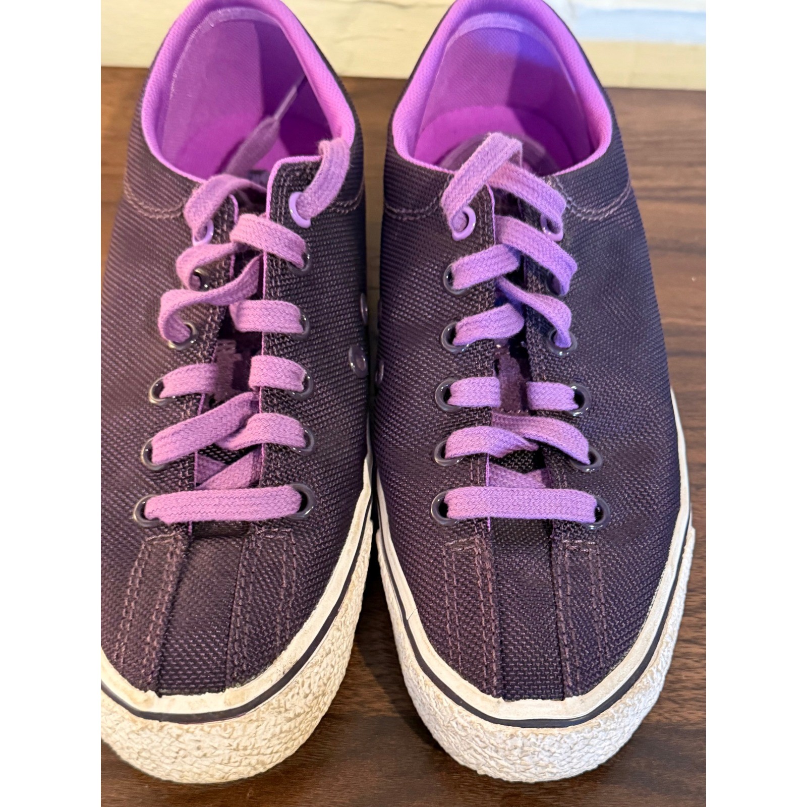 K-Swiss Womens 6 Low Top Canvas Sneaker Purple Plum Skater Streetwear YK Classic