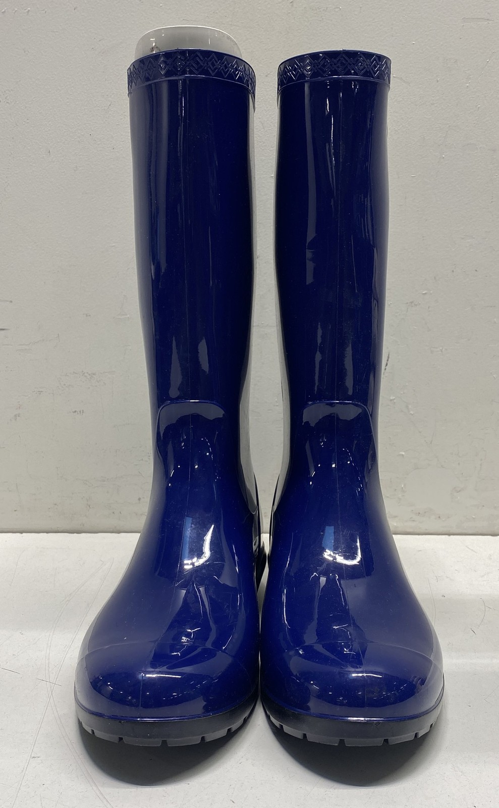 UGG Shaye Navy Blue Glossy Tall Rubber Rain Boots Women’s Size 9