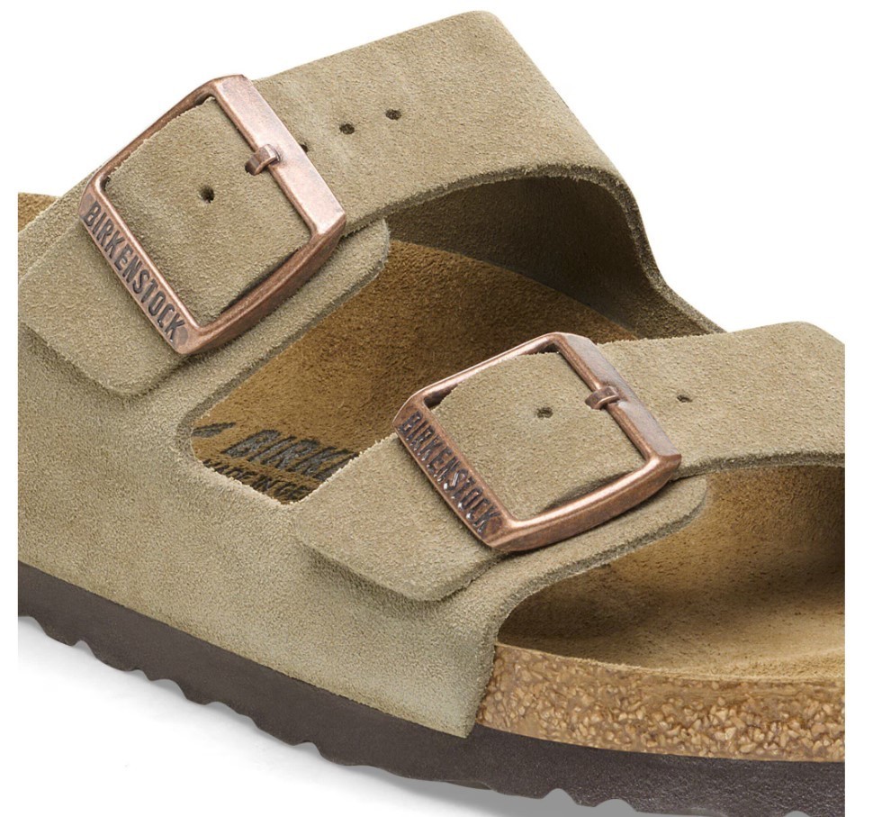 Birkenstock Women’s Arizona Taupe Sandals – Medium/Narrow Fit | Express Deliver