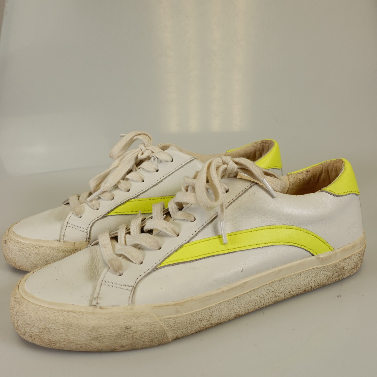 Preppy Neon Madewell Shoes White Leather Ecletic Low Cut Women 8 Mens 6.5