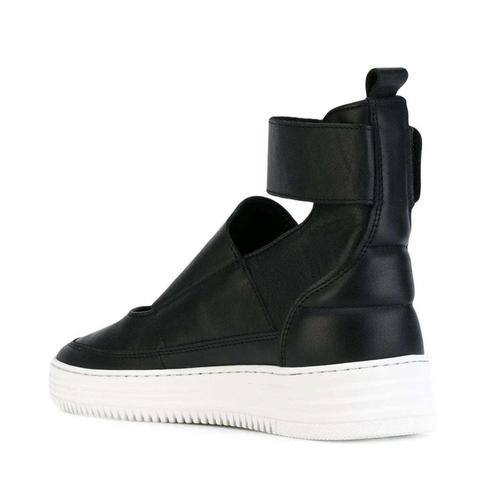 Filling Pieces High Top Cleopatra STRAPPY black leather sneaker size 36/US 6
