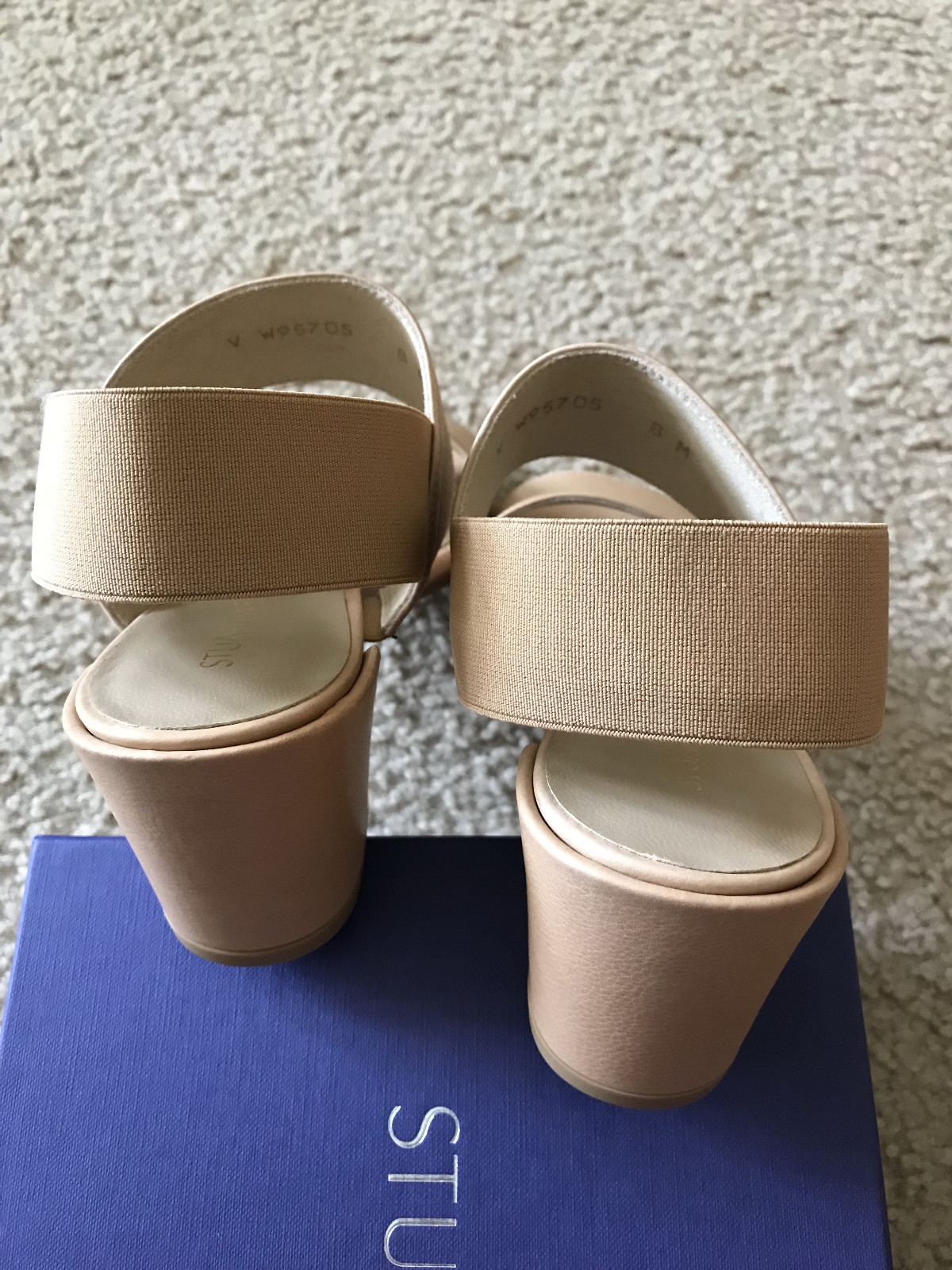 NIB Stuart Weitzman Access block heel Sandal PECAN CALF 6 7 7.5 8