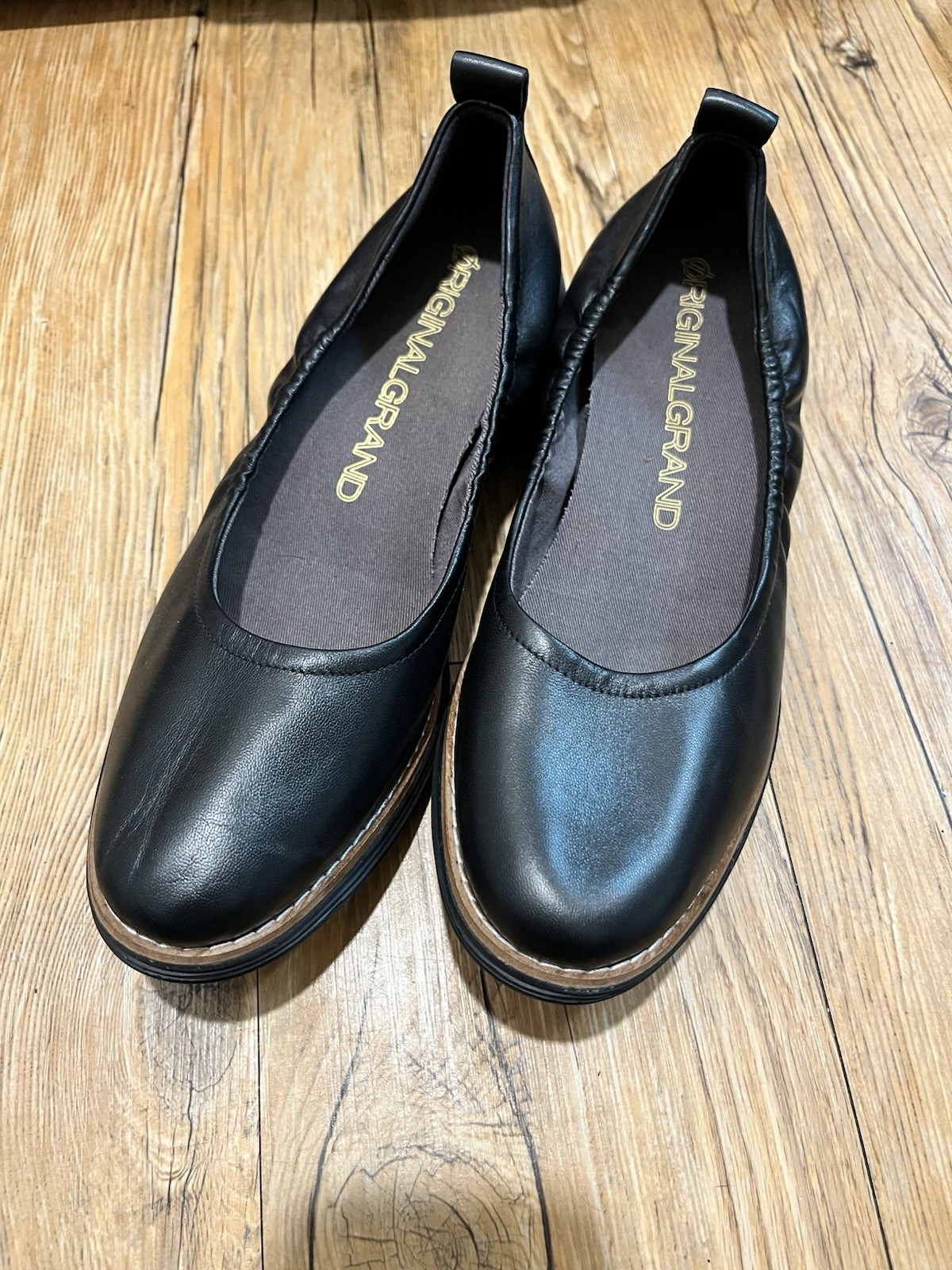 Cole Haan Original Grand Black Leather Ballet Flats Women’s Size 8B Comfort