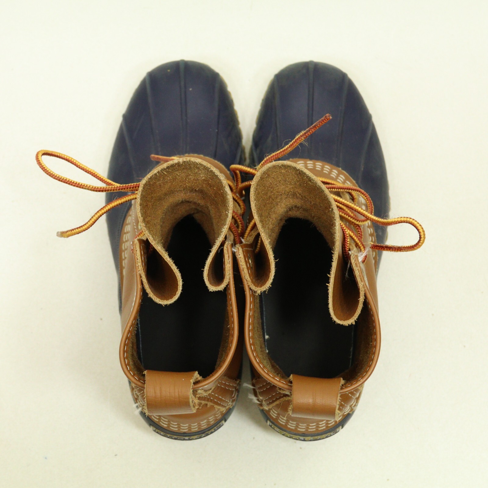 L.L. Bean Women’s The Original Duck Boots Brown Ankle Lace Up Pull Tab USA Sz 8M