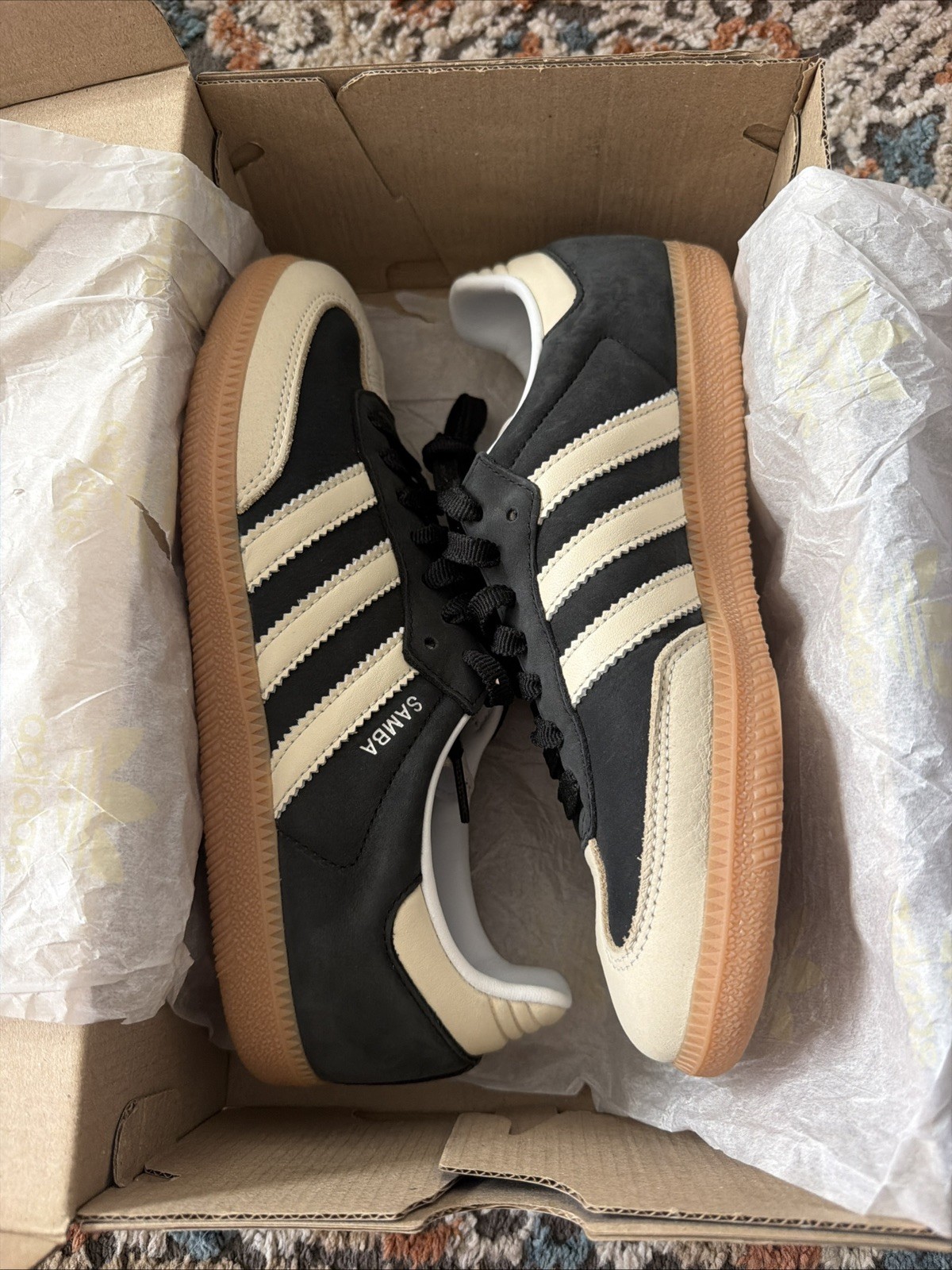 Adidas Originals Samba OG Sneakers Women Shoes US 6.5 Black Wonder White IE5836