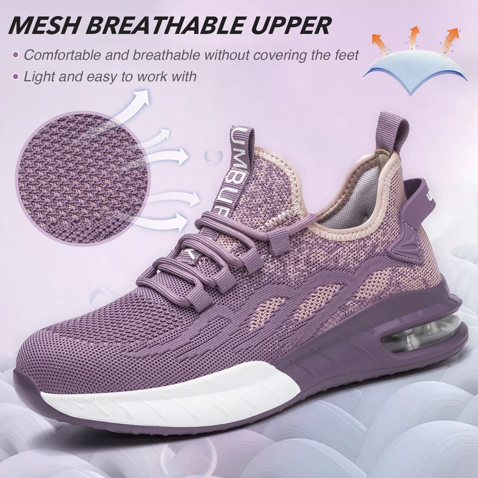 New Safety Shoes Women’s Work Shoes Steel Toe Cap Lightweight Walking Protective Shoes