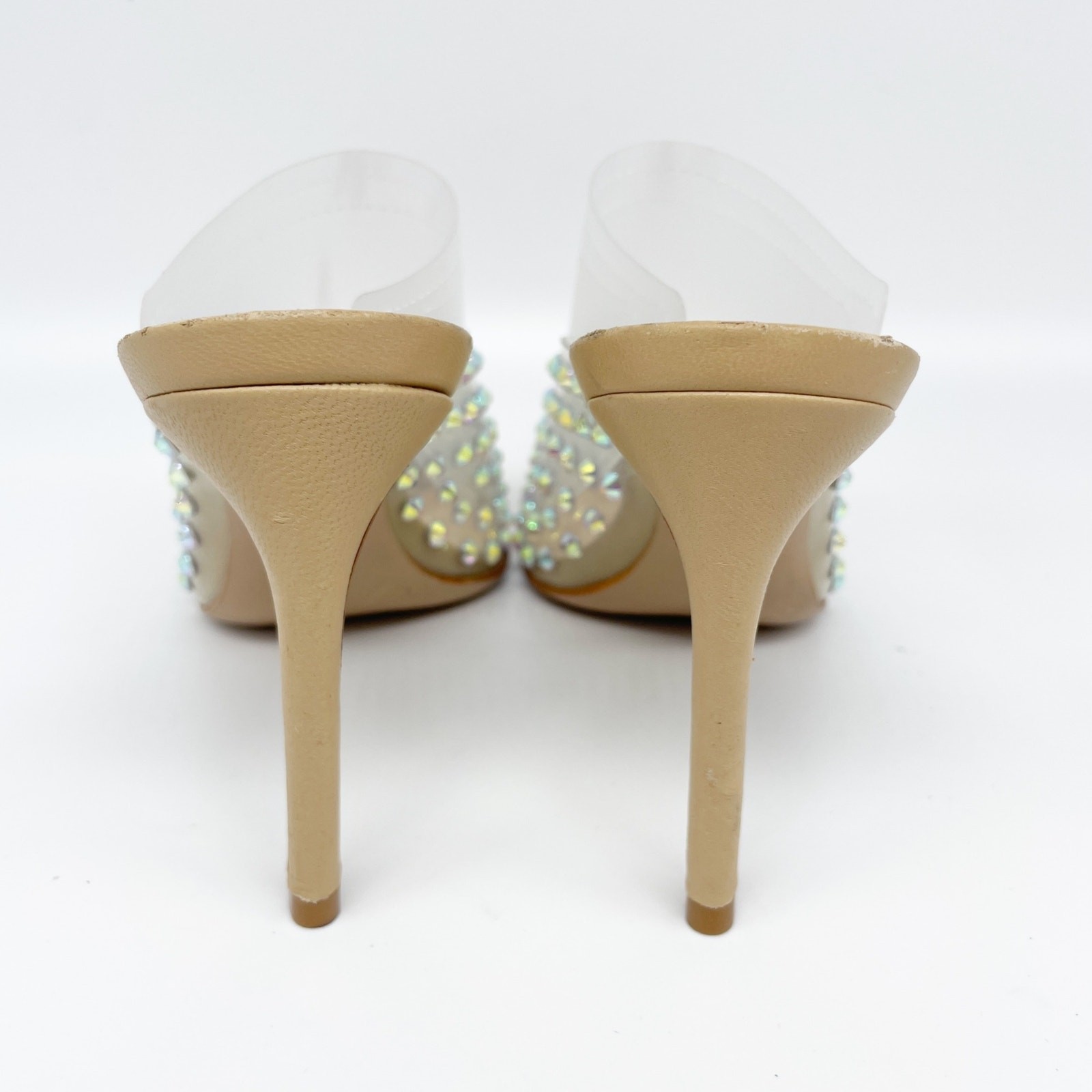 Schultz Women’s Vinyl Greece Iridescent Gems Pump Nude Size 7B