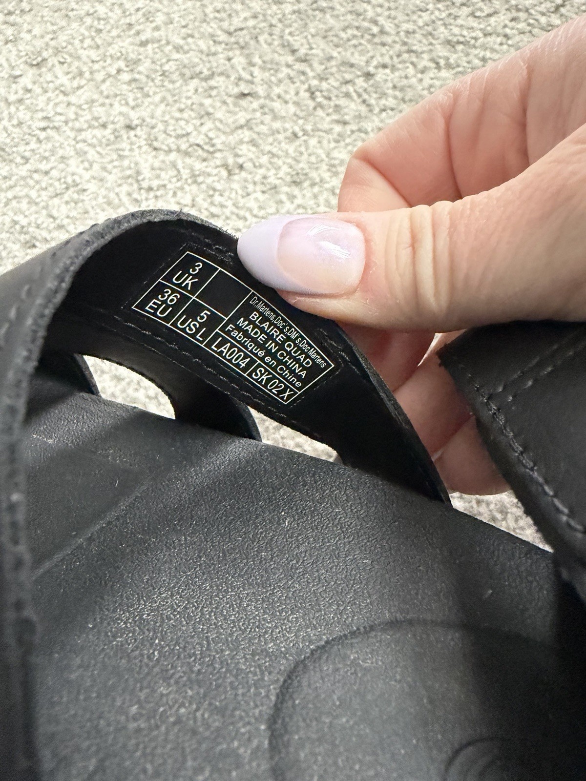 Dr. Martens Blaire Quad Black Platform Strappy Sandals size 5