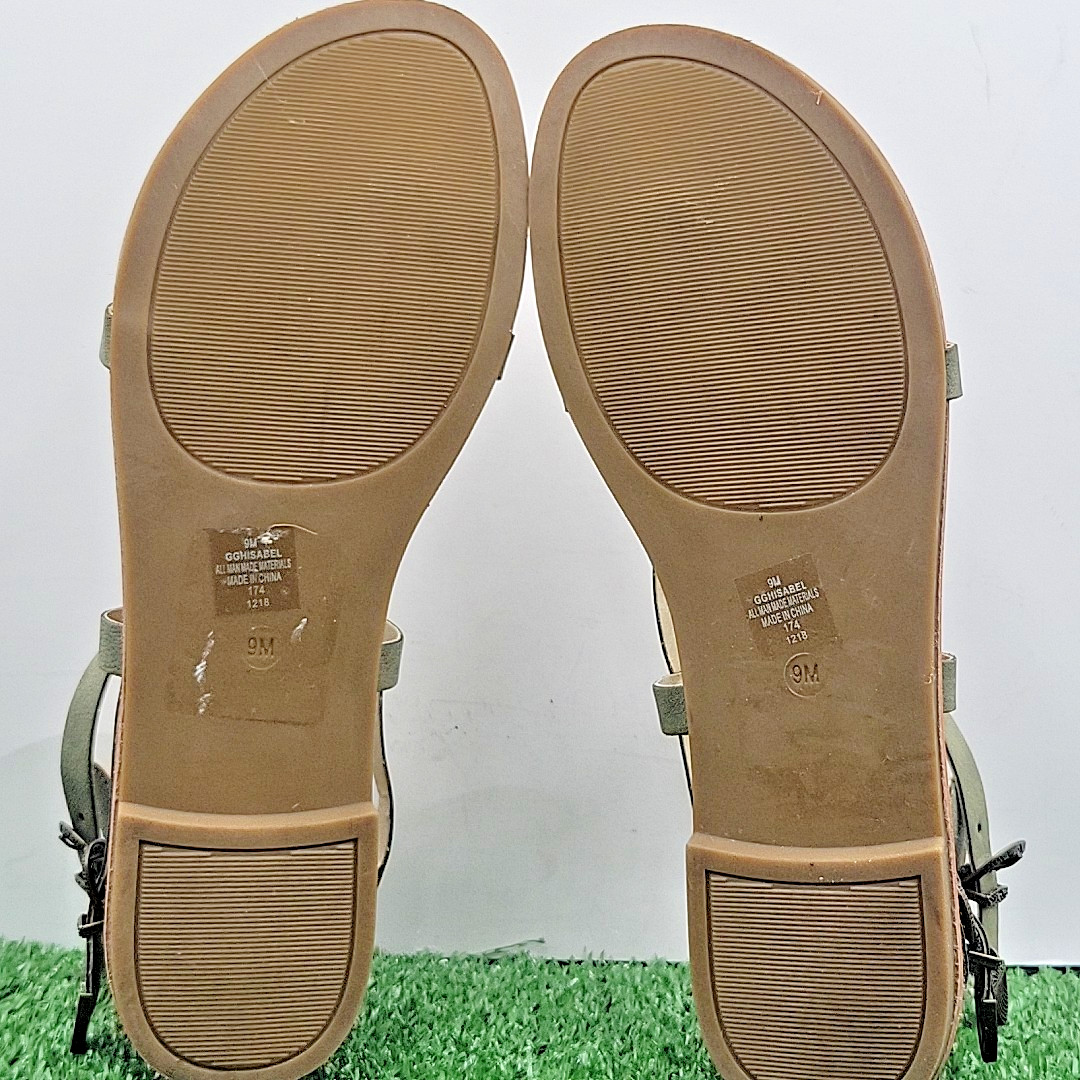 Guess Hisabel Dress Sandals Women’s Size 9 M Green Daily Shoes with Box