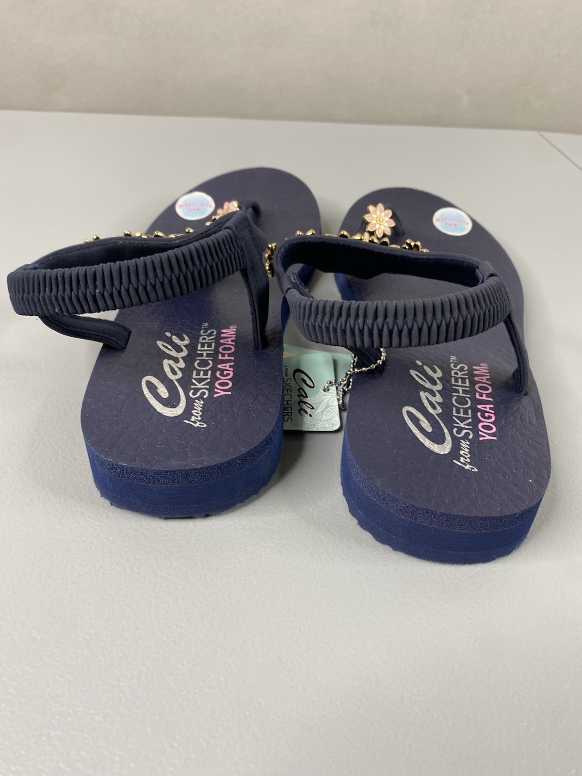 Women Sandals Sz 10 Cali From Skechers Yoga Foam Slip On Multicolor Casual New