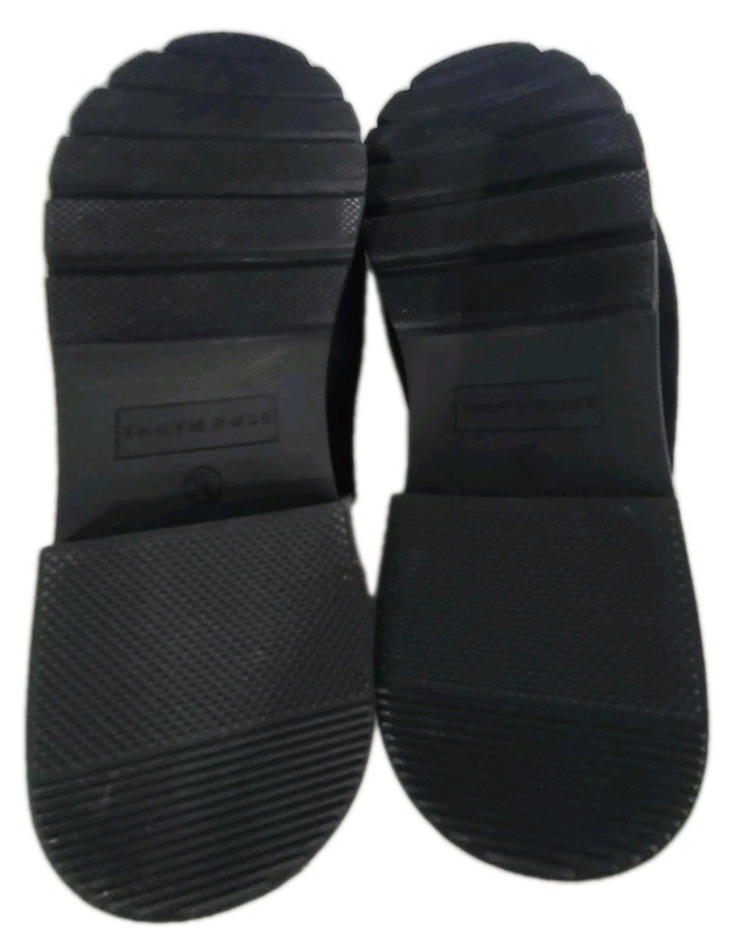 TARYN ROSE Womens Lined Mules Shoes SIZE 7.5 Black Suede Man Made Materials