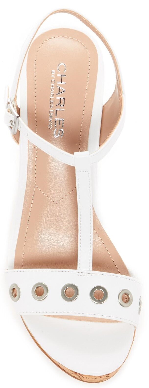 Charles David WHITE Lemur Wedge Sandal Sz 10 M US – now $59.99