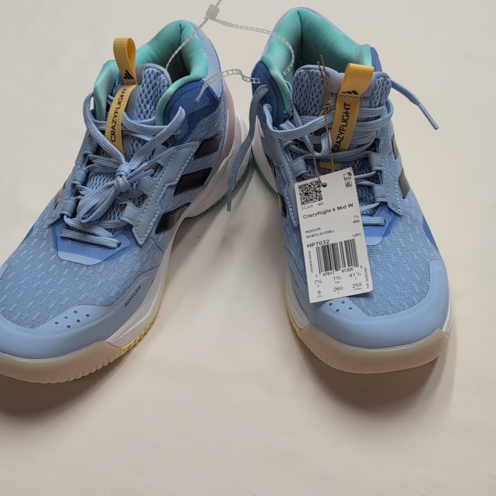 adidas Crazyflight 6 Mid W Women’s Indoor Volleyball Shoes Glw Blue HP7032, US 9