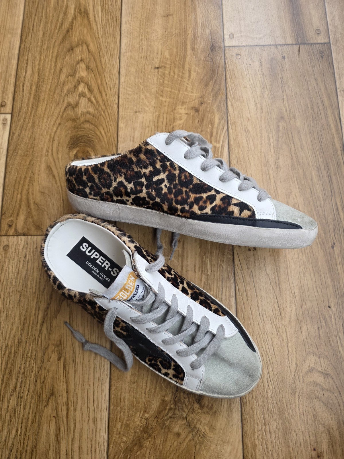 GOLDEN GOOSE SABOT SUPERSTAR SLIP ON SNEAKERS SIZE 39 EU, 8.5 US, 6 UK