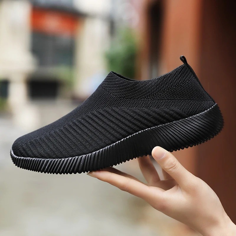 Women Slip On Walking Shoes Breathable Mesh Sneakers Lightweight Comfort