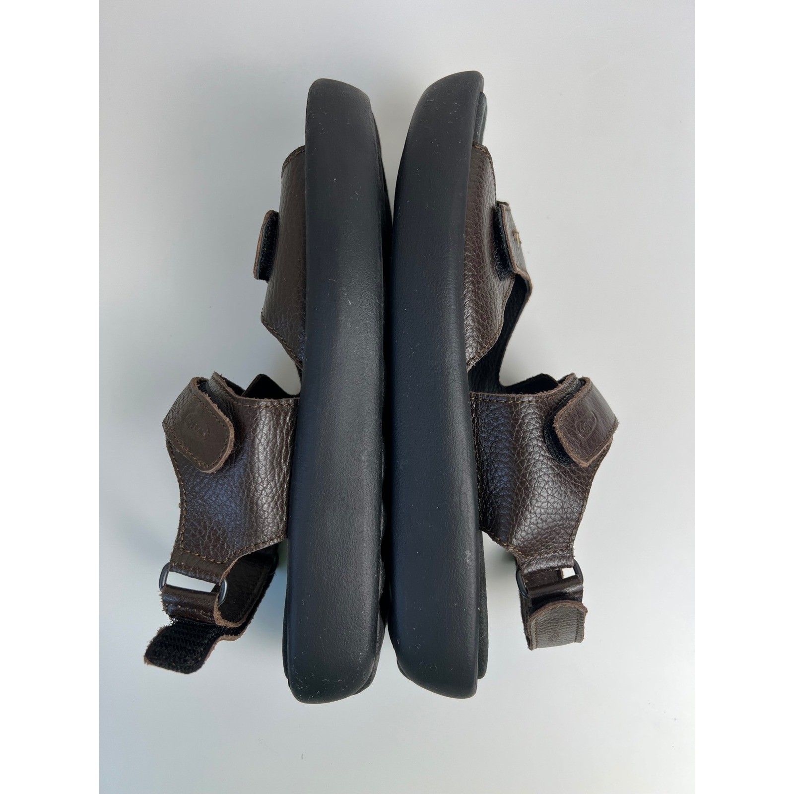 Wolky Brown Leather Comfort Walking Orthopedic Sandals Adjustable EU 41 US 10