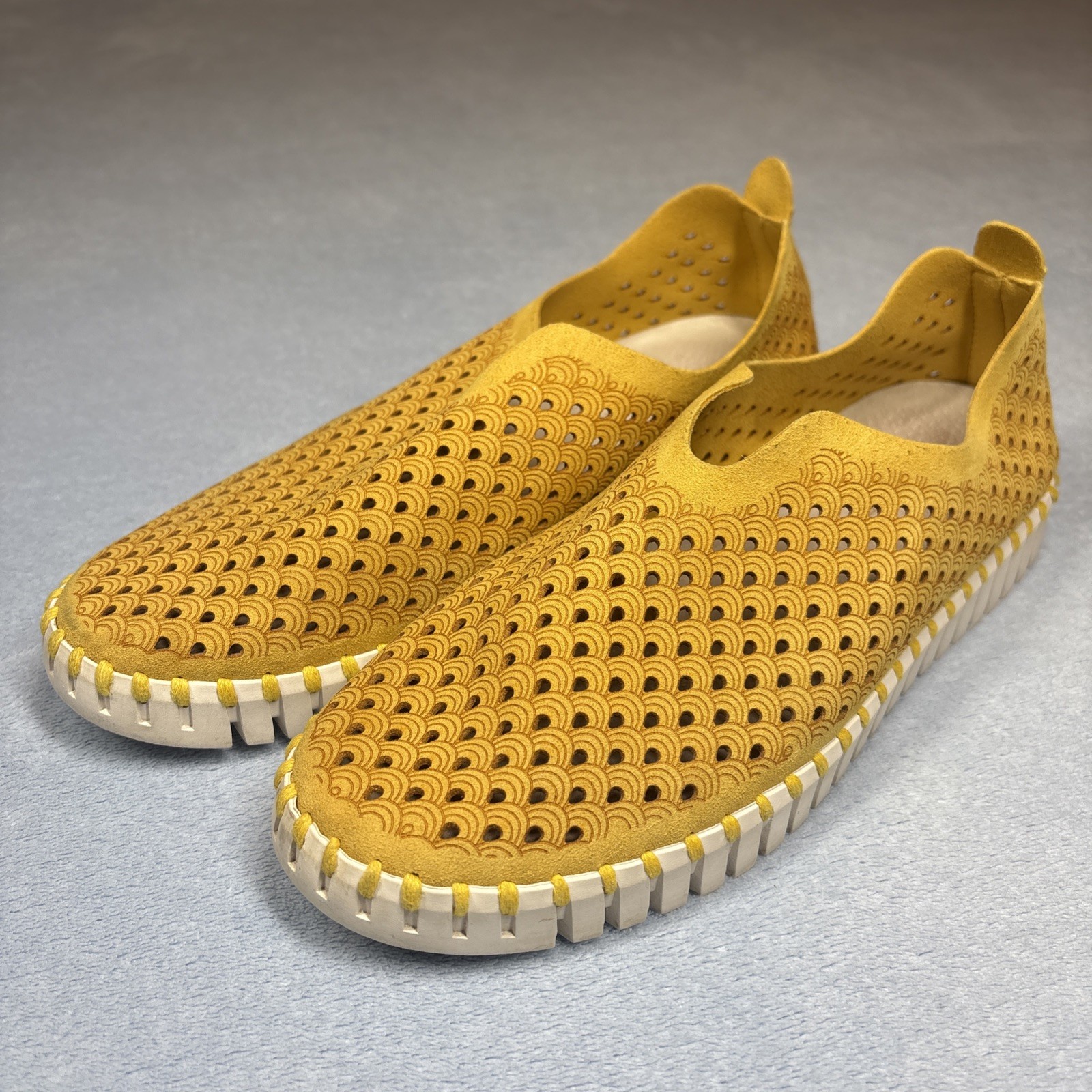 Ilse Jacobsen Hornbaek Mustard Yellow Slip On Shoes Womens EU 40 US 9/9.5 Spring