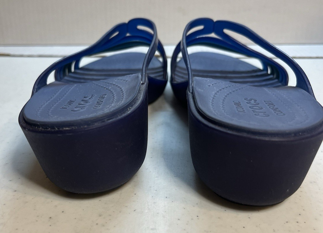 Crocs Isabella Mini Wedge Sandals – Navy/Bright Blue Size W8