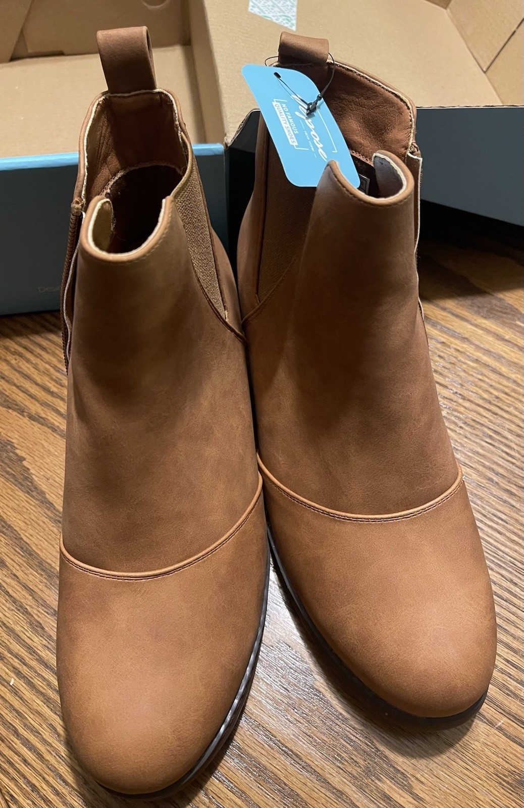 Vepose Women’s 9677 Wedge A Brown Shoes w/ zipper Size 10