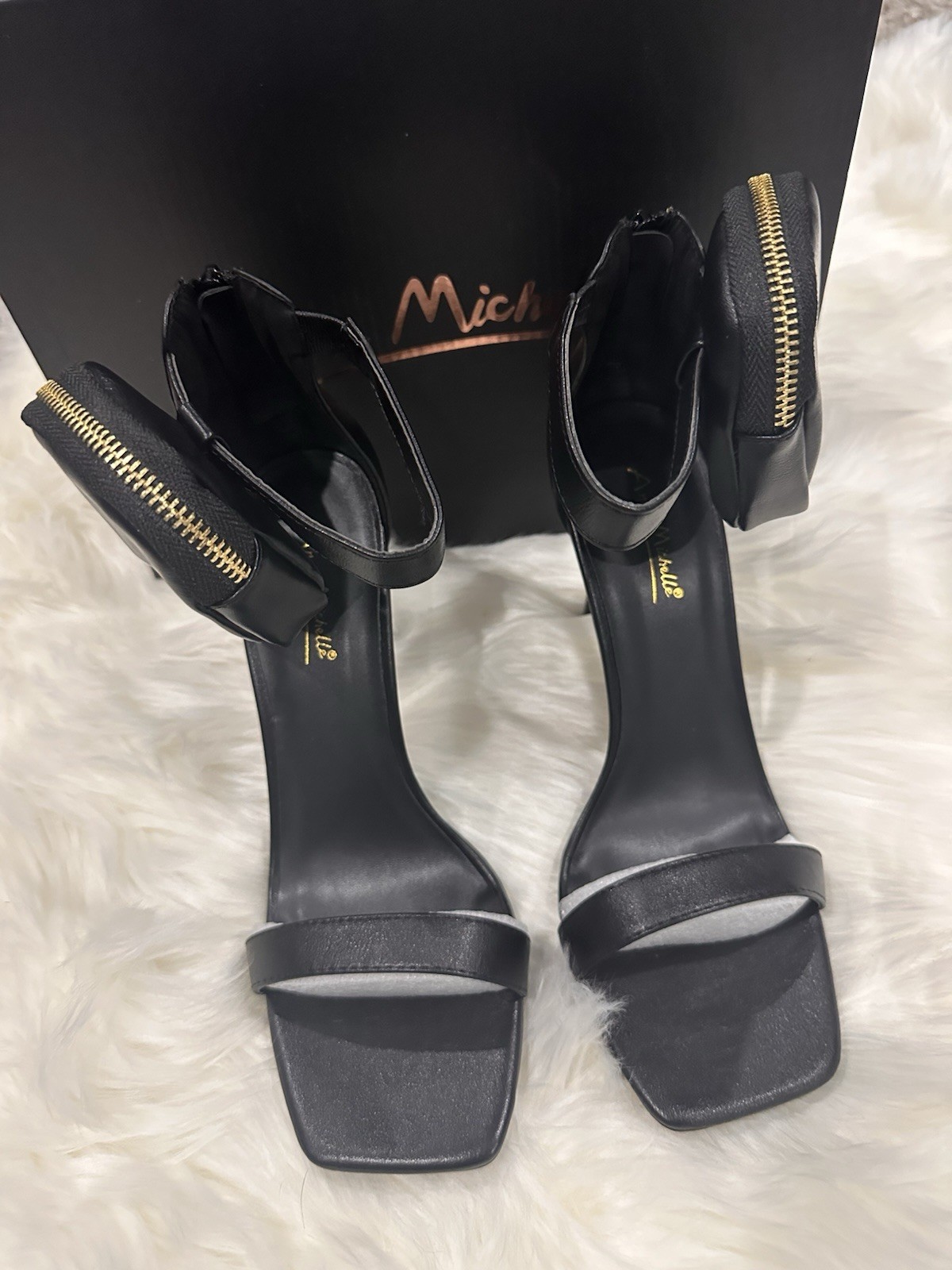 Anne Michelle Women Pocket Heels Size 8.5 Pumps Cosplay Y2K Gothic 4″ heel black