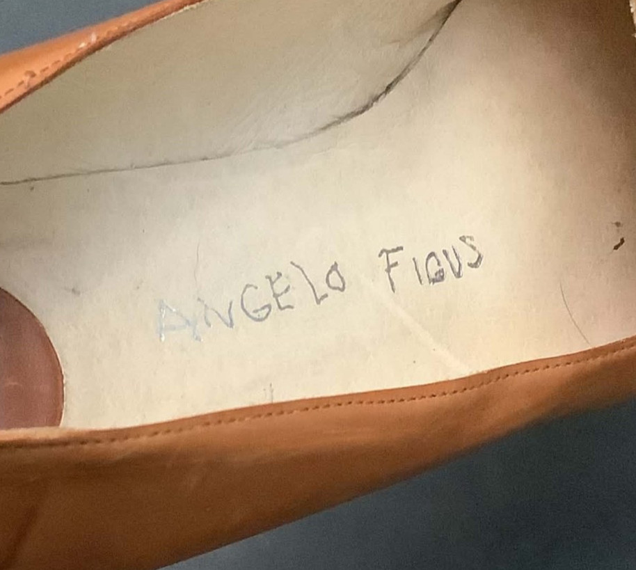 Angelo Figus Vintage Brown Leather Pointed-Toe High-Vamp Venetian Loafer Sz 7.5
