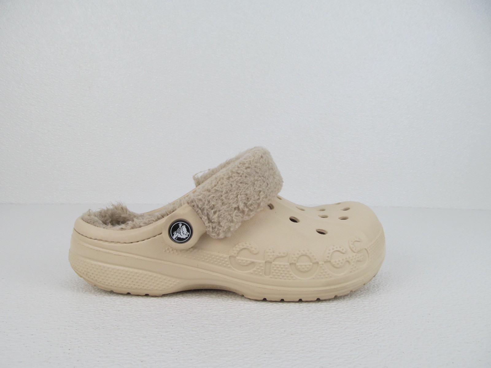 Crocs Baya Comfort Lined Fuzz-Strap Clogs Women’s Size 7