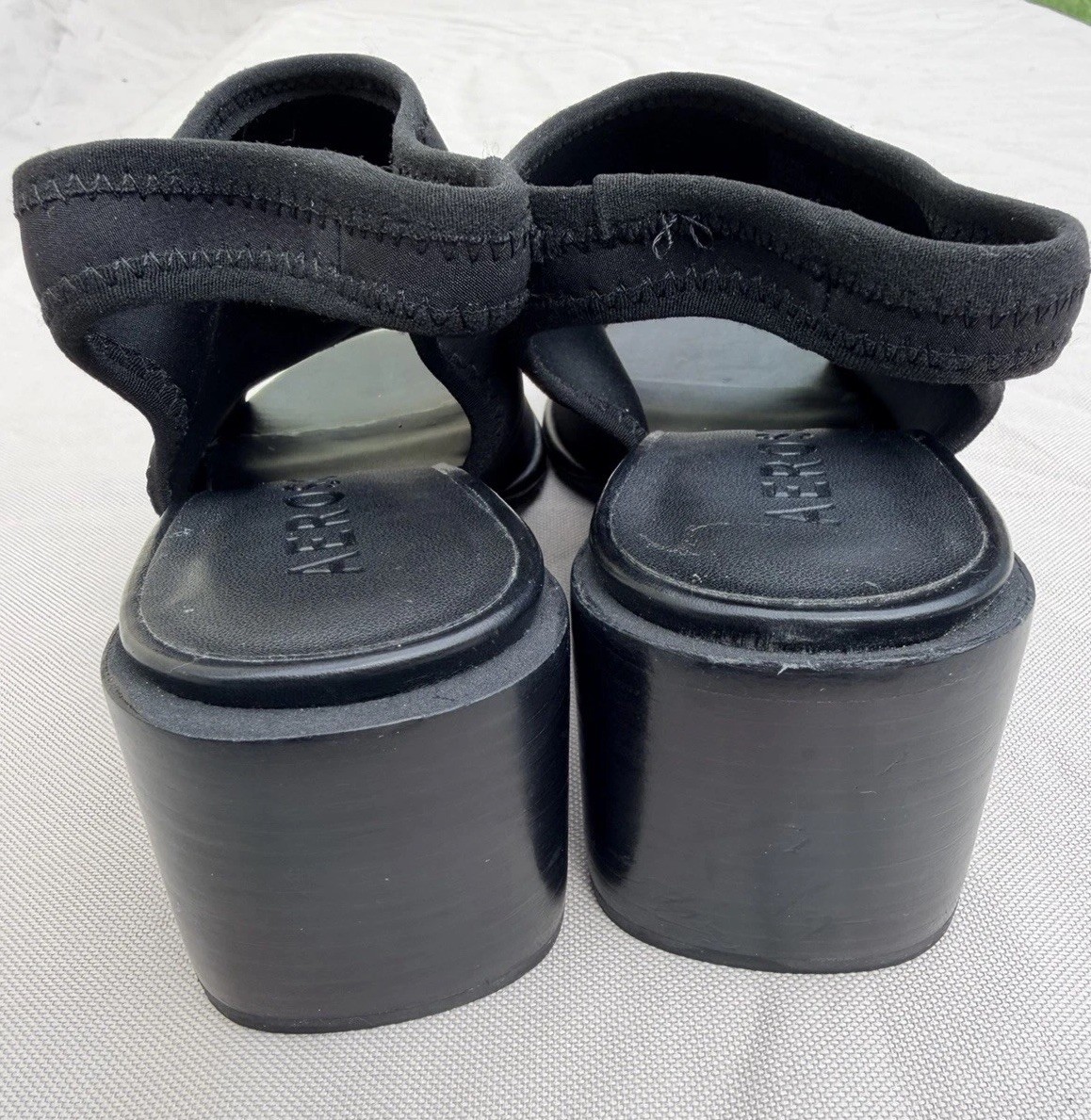 *Aerosoles Nuri Wedges Black Sz 9.5 M Textile Upper