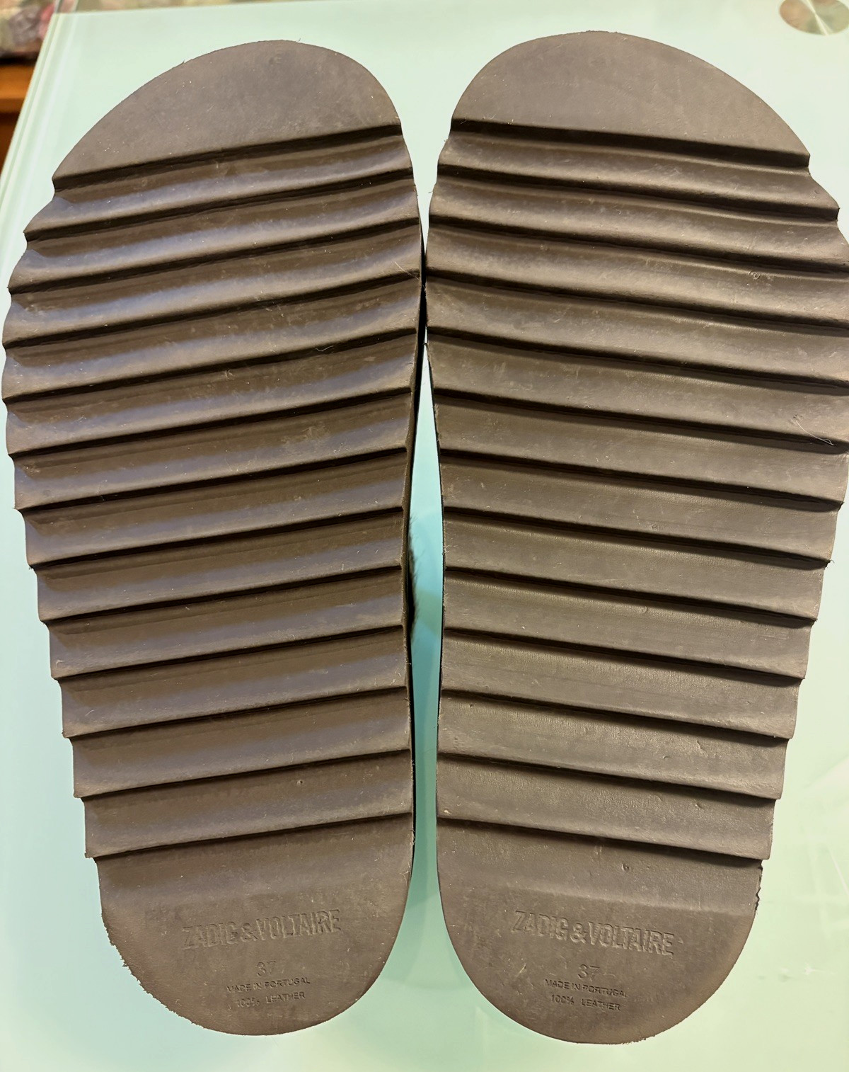 Zadig & Voltaire Cecilia Alpha Cow Print Calf Hair Slide Sandals EU 37 US 6.5