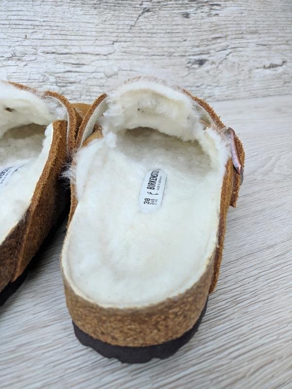 Women Birkenstock Boston Orange Suede 38