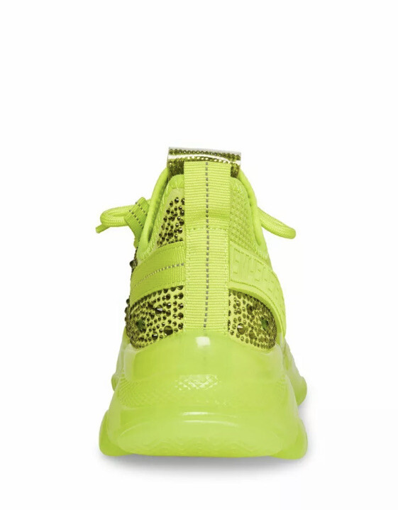 Steve Madden Sneakers Womens Maxima Lime SM NY90 Bejeweled Brand New