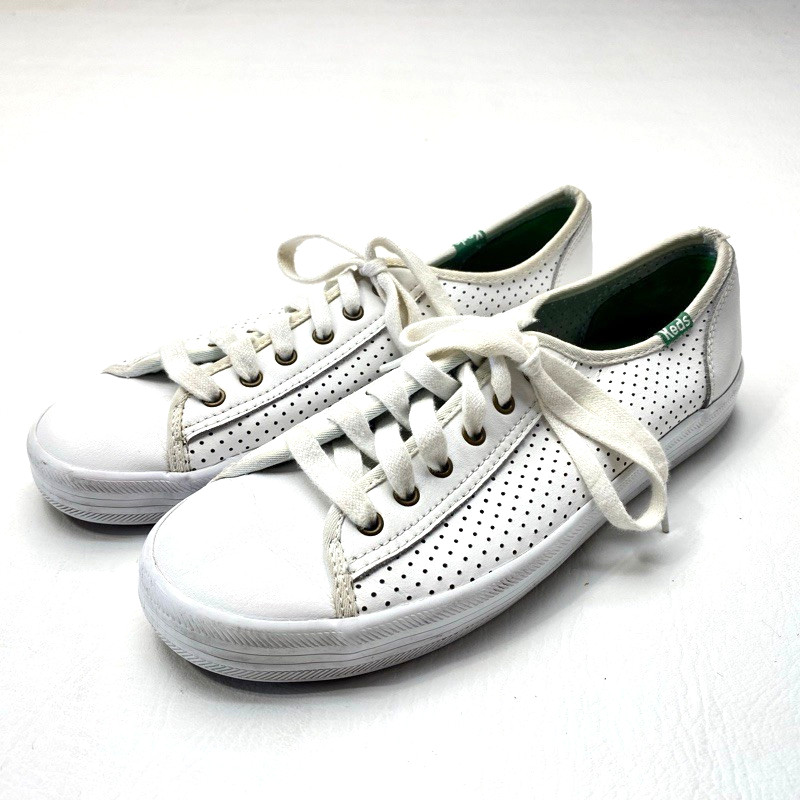 Keds Kickstart Women Size 7.5 Shoes WH56115 White Leather Casual Sneakers 1678