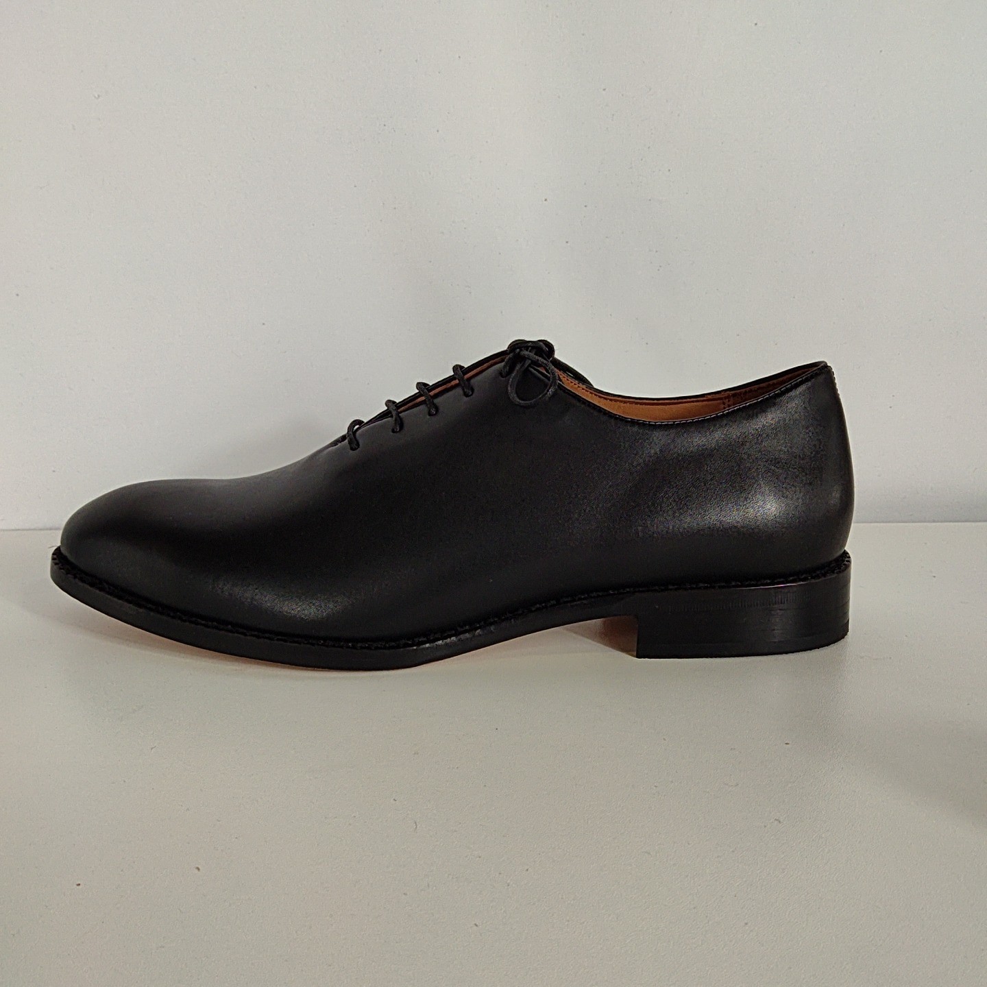 Quince Women Calfskin Leather Plain Toe Oxford Black Shoes 11