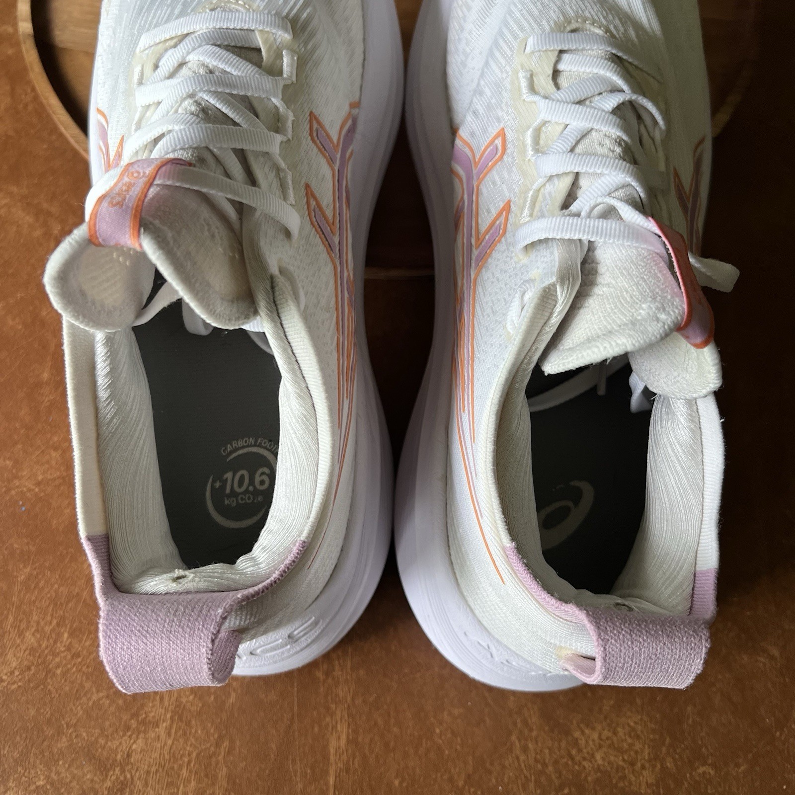 ASICS Gel-Nimbus 27 Max Cushion White Lavender Womens 9.5 Running Shoes Sneakers