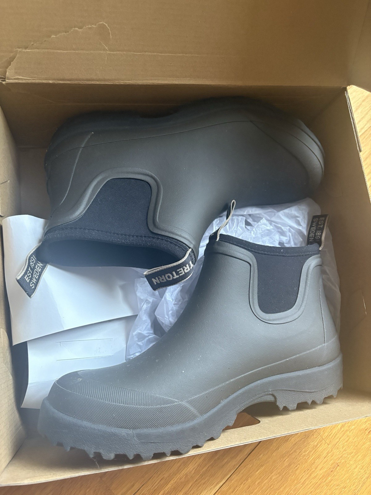 Tretorn Rain boots Terrang Low Neo Size 41 Chocolate Brown Not Available In US