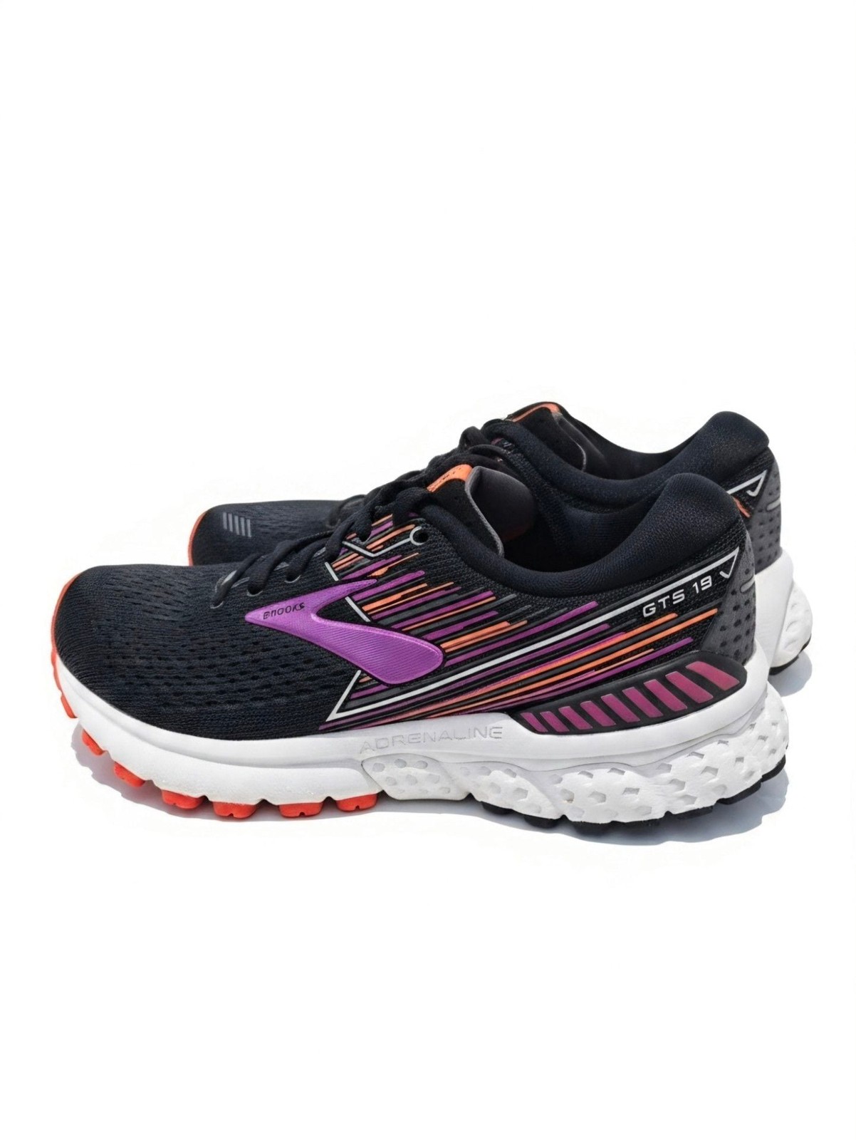 Brooks Adrenaline GTS 19 Running Shoes Black/Purple/Orange Medium B