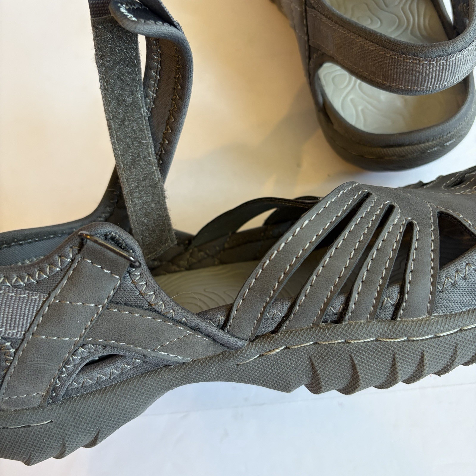 Jambu JSport POPPY Grey Sport Sandals New Womens Shoes, Size 7.5